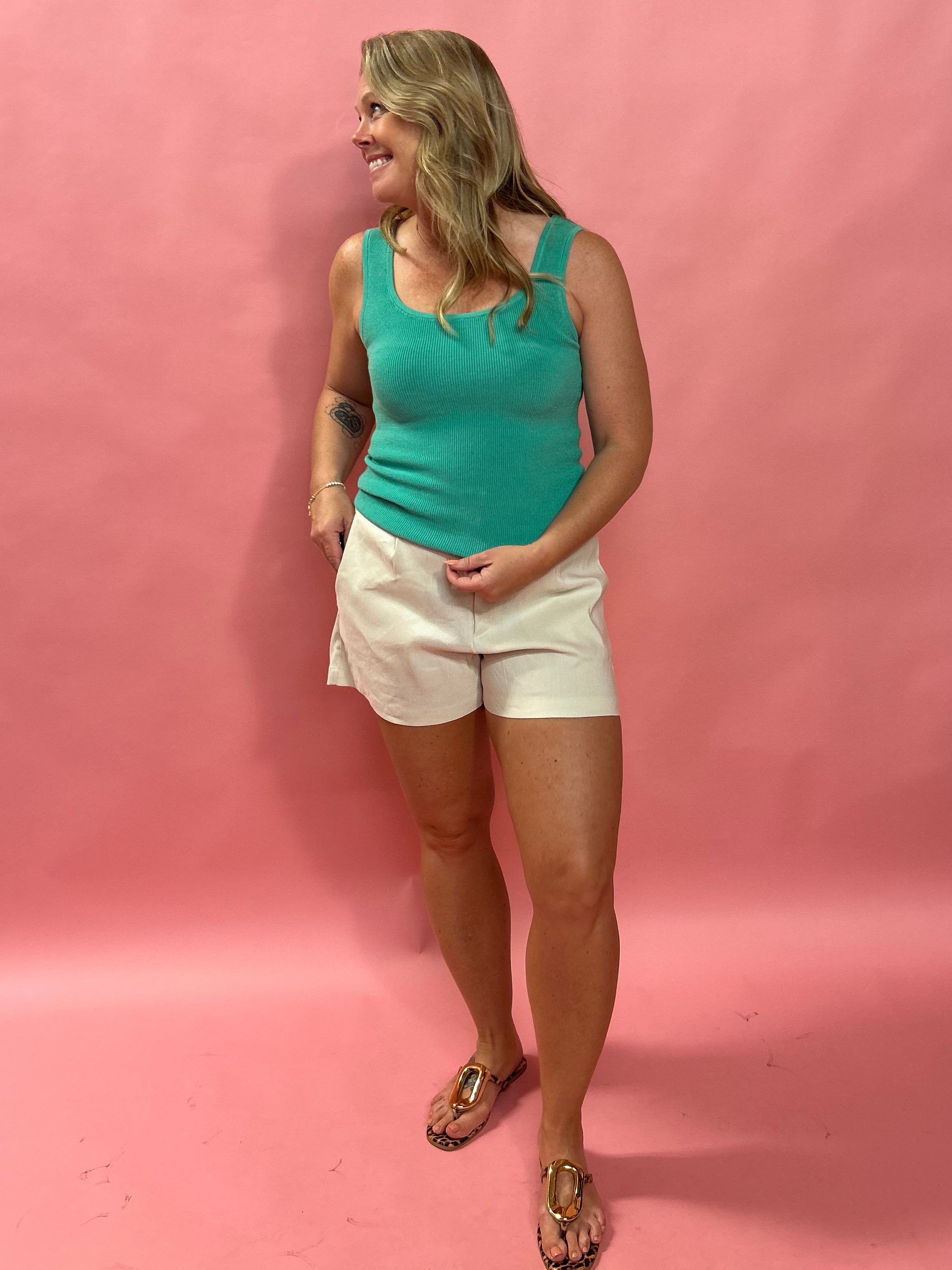 Rosalia Shorts Tailored Shorts in Taupe