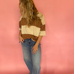Rust Colorblock Drop Shoulder Tee