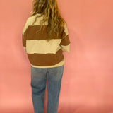 Rust Colorblock Drop Shoulder Tee