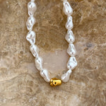 Golden Glow Chunky Pearl Necklace
