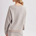 Sage Striped Knit Two Piece Sweater Set