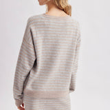 Sage Striped Knit Two Piece Sweater Set