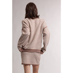 Sage Striped Knit Two Piece Sweater Set