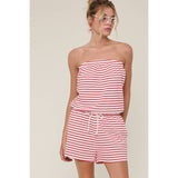 Cherry On Top Striped Romper
