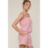 Cherry On Top Striped Romper