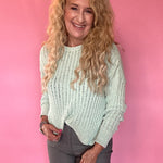 Sage Advice Bouclé Rib Sweater