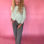 Sage Advice Bouclé Rib Sweater