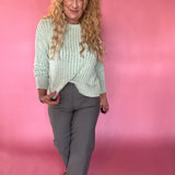 Sage Advice Bouclé Rib Sweater