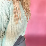 Sage Advice Bouclé Rib Sweater