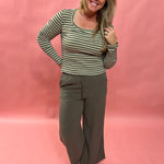 Sammy Striped Crew Neck Long Sleeve Top