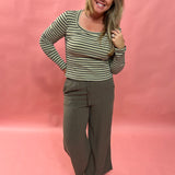 Sammy Striped Crew Neck Long Sleeve Top