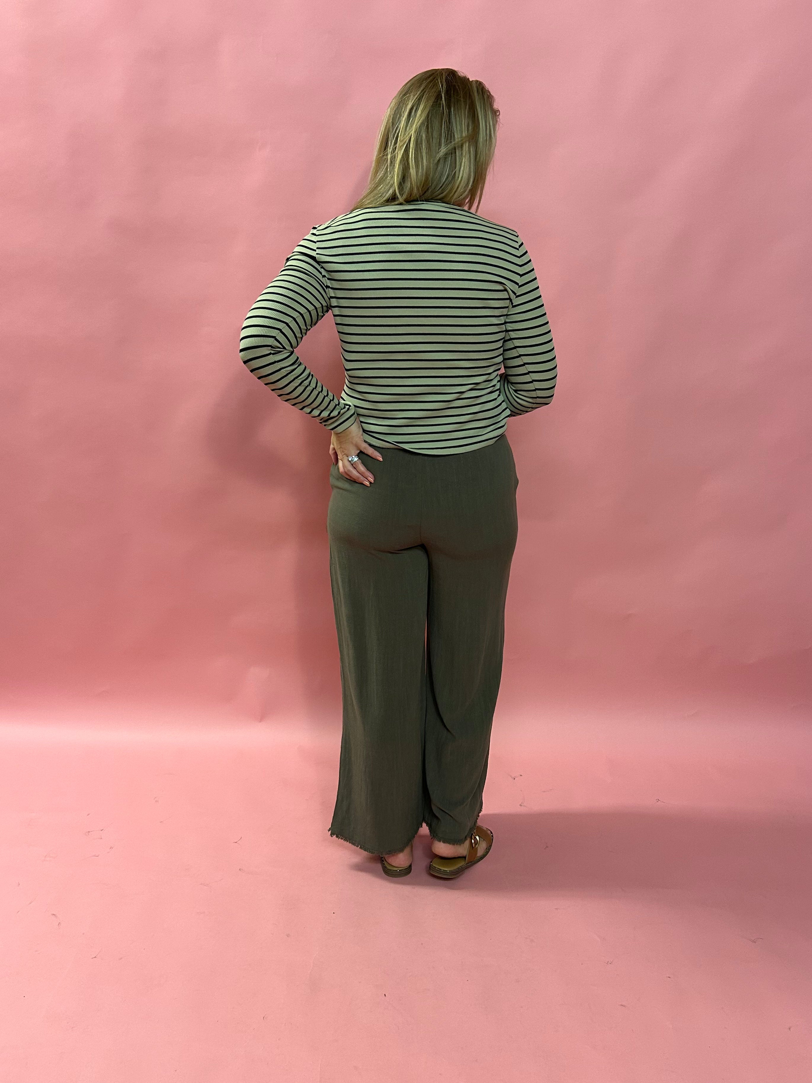 Sammy Striped Crew Neck Long Sleeve Top