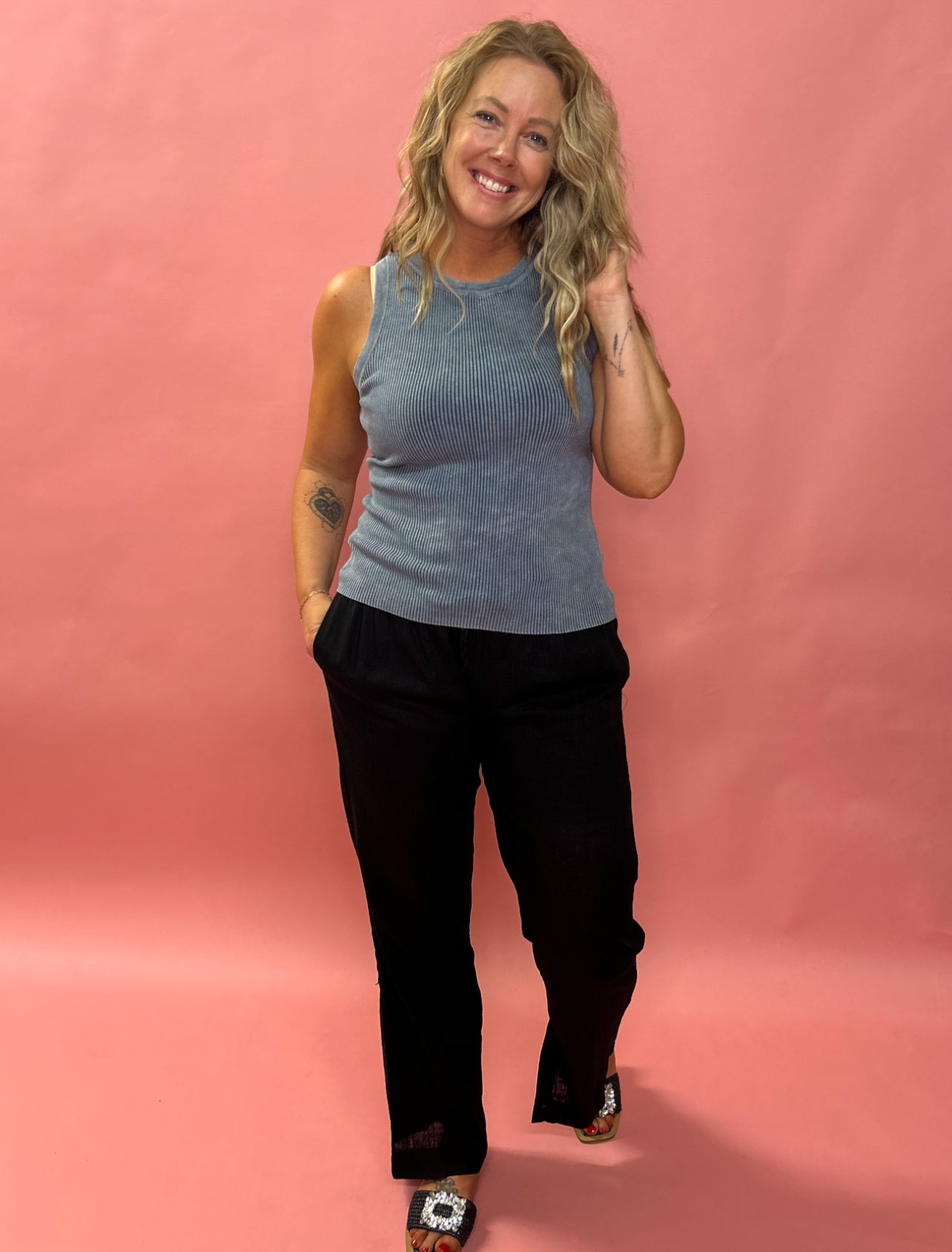 Sandy Resort Radiance Pants in Black
