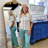 Sandy Resort Radiance Pants in Grey Teal