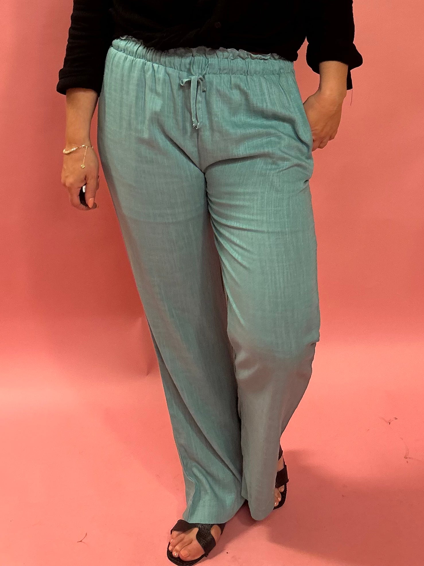 Sandy Resort Radiance Pants in Grey Teal