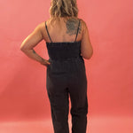 Santos Gauze Jumpsuit in Black