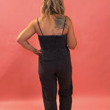 Santos Gauze Jumpsuit in Black