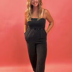 Santos Gauze Jumpsuit in Black