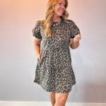 Savannah Tiered Leopard Mini Dress
