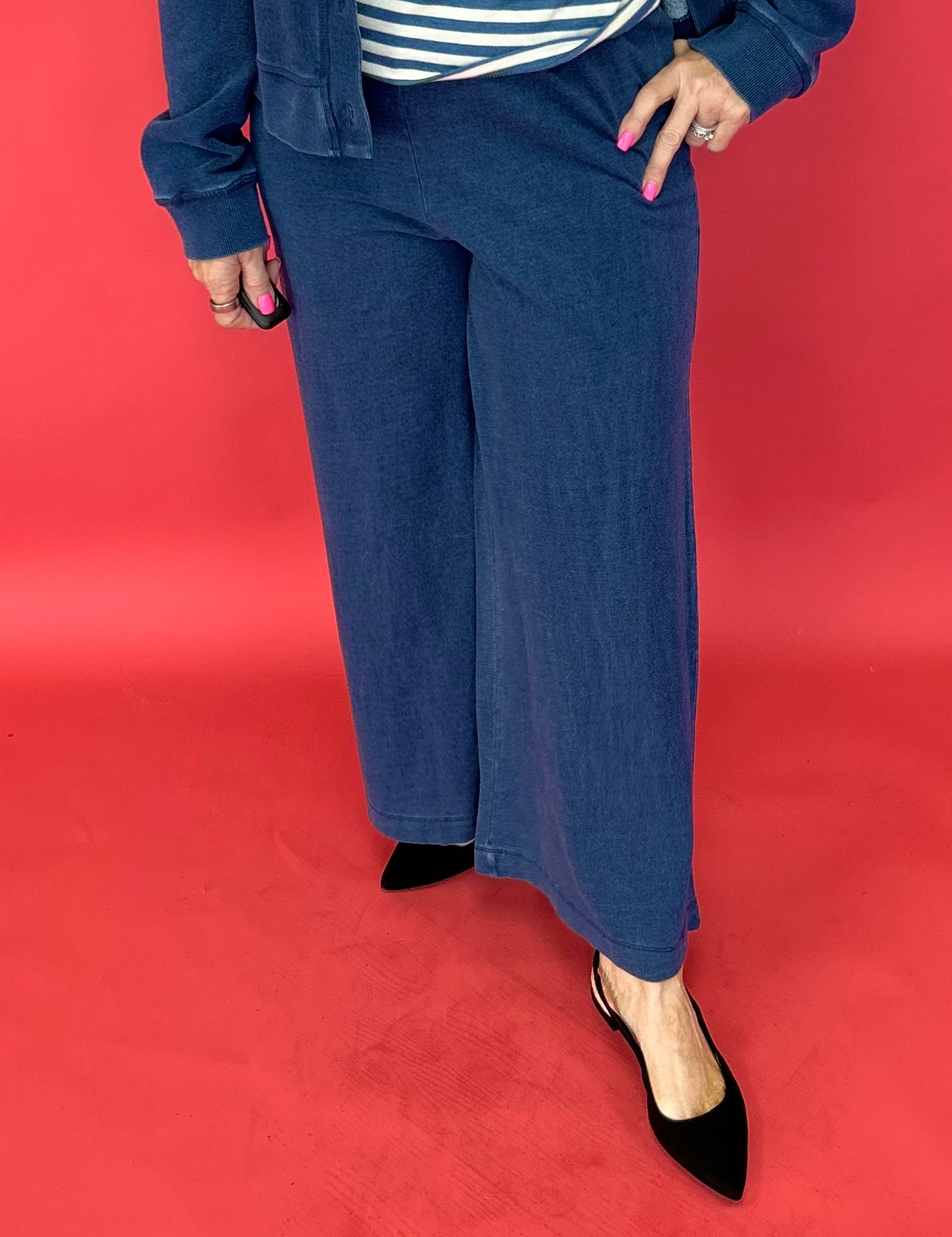 Scout Jersey Flare Pant in Indigo Pant