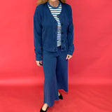 Scout Jersey Flare Pant in Indigo Pant