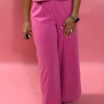 Scout Jersey Flare Pant in Island Pink