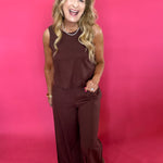 Sloan Linen Top in Choc Cherry (ZSupply) - Shabby 2 Chic Boutiques