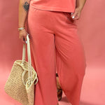 Scout Textured Slub Pant in Sunset Pink
