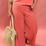Scout Textured Slub Pant in Sunset Pink