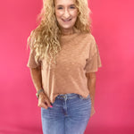 Seam-ingly Perfect Knit Top in Dusty Apricot