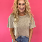 Seam-ingly Perfect Knit Top in Mocha Brown