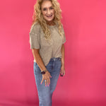 Seam-ingly Perfect Knit Top in Mocha Brown