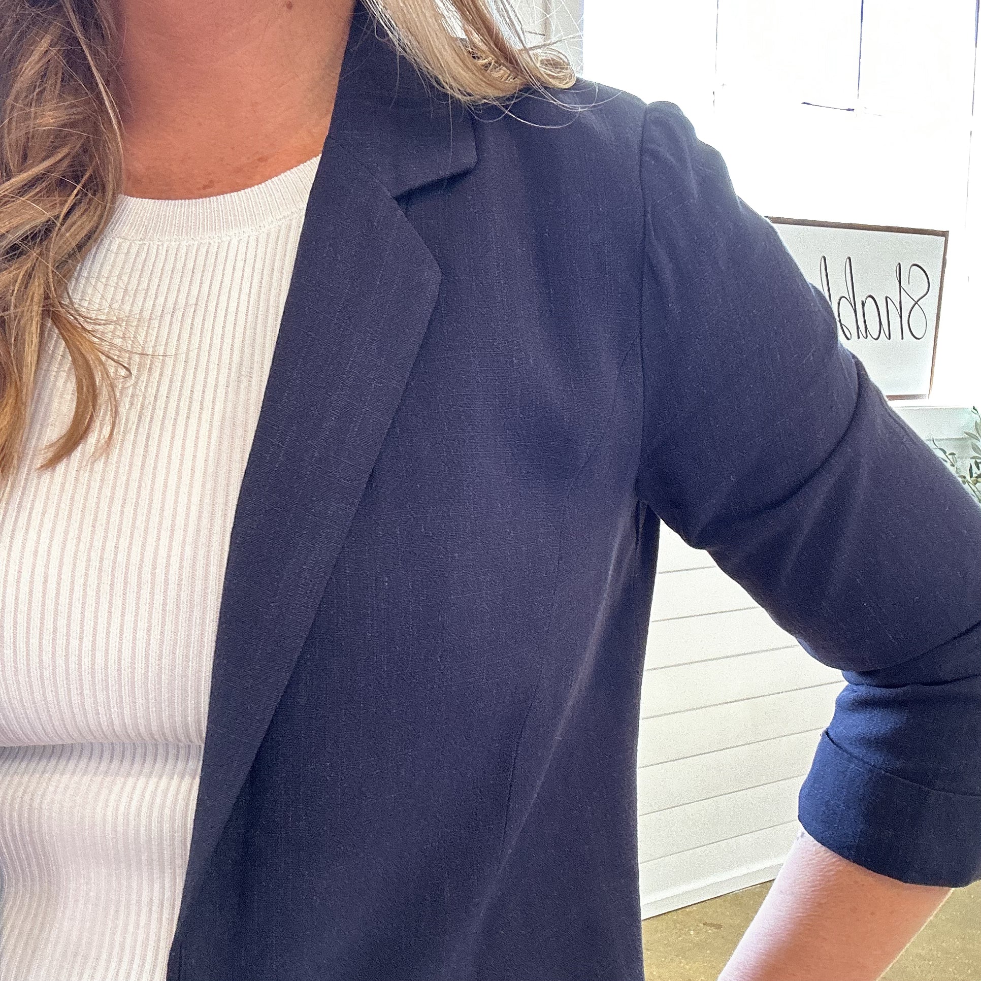 Serious Business Blazer in Navy