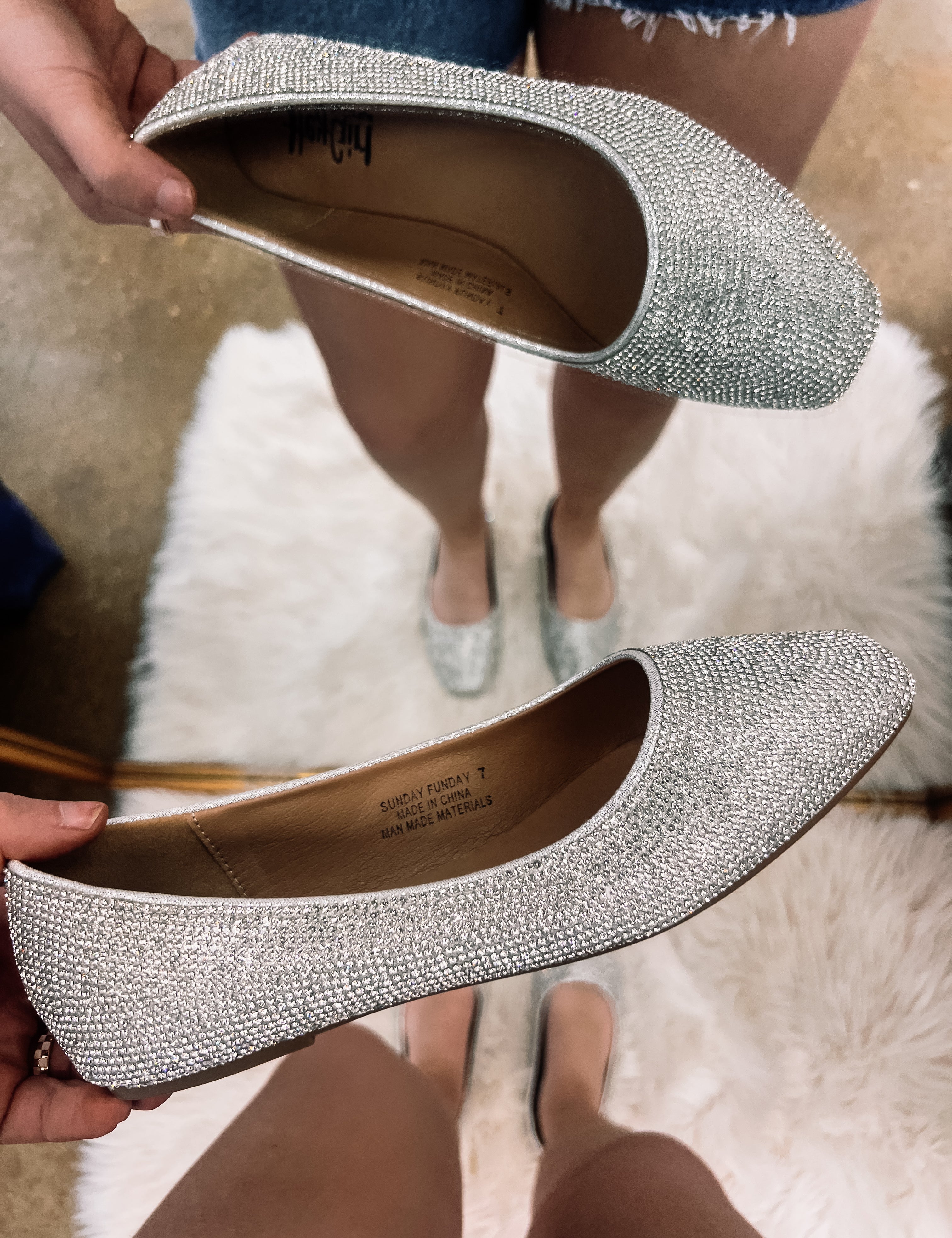 Silver Rhinestone Sunday Funday