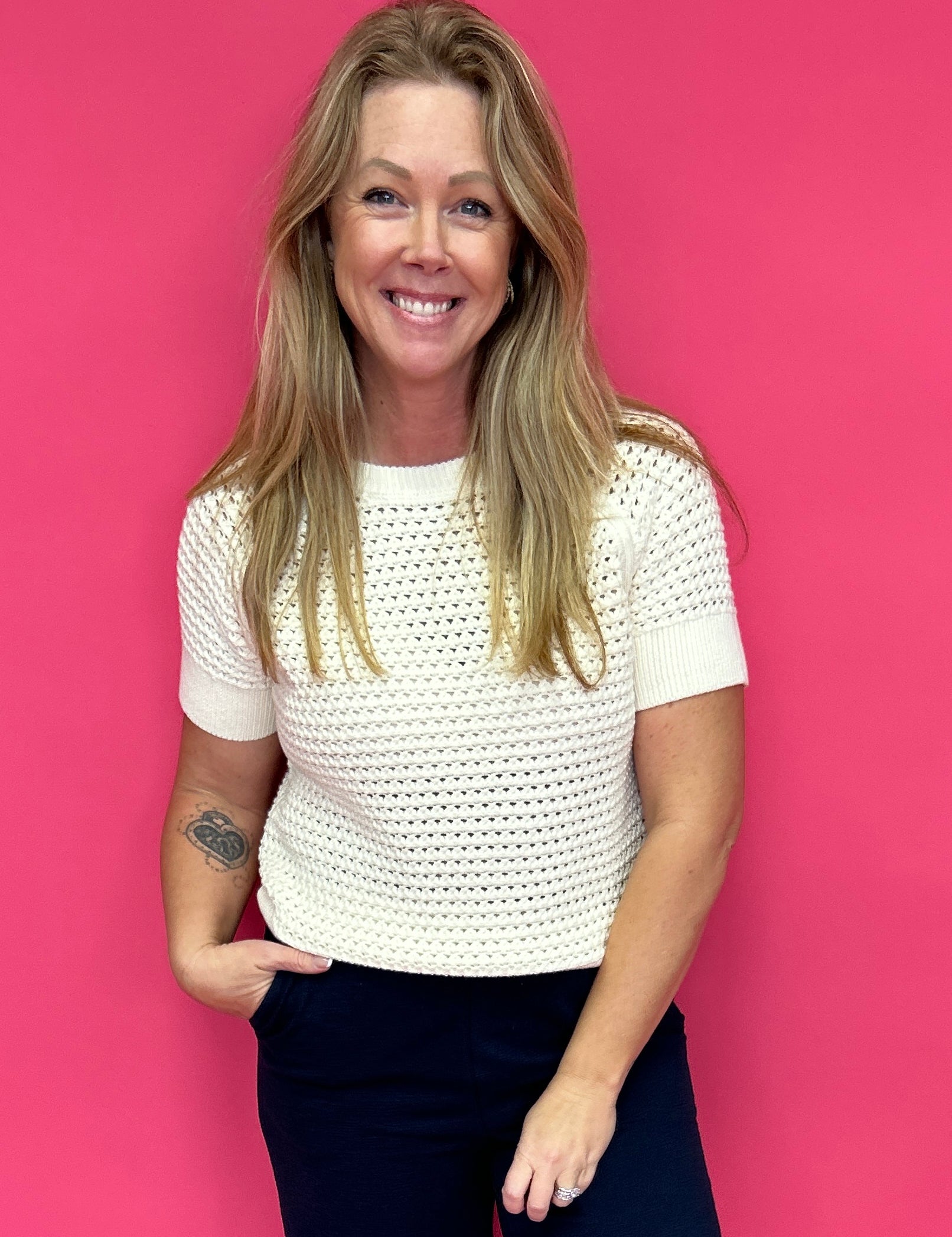 Simply Polished Short Sleeve Knit - Shabby 2 Chic Boutiques