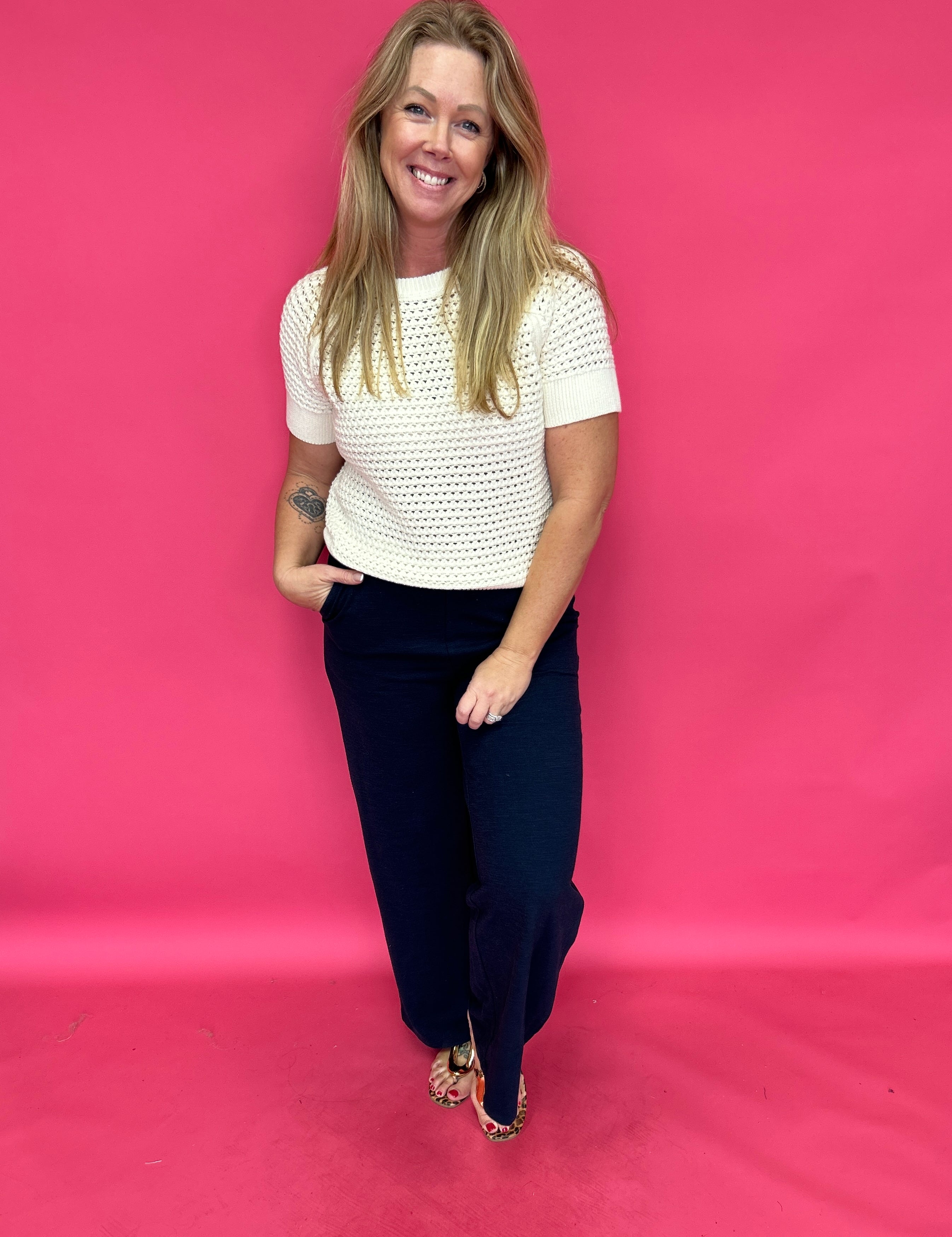 Simply Polished Short Sleeve Knit - Shabby 2 Chic Boutiques