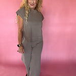 Polished Ease Knit Pants in Grey