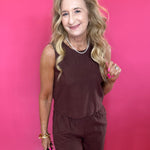 Sloan Linen Top in Choc Cherry (ZSupply) - Shabby 2 Chic Boutiques