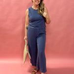 Scout Textured Slub Pant in Worn Blue