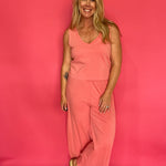 Scout Textured Slub Pant in Sunset Pink - Shabby 2 Chic Boutiques