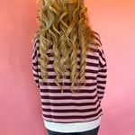 Snow Kissed Color Block Sweatshirt in Pink