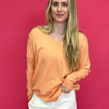 Soft Glow V-Neck Tunic Sweater in Coral - Shabby 2 Chic Boutiques