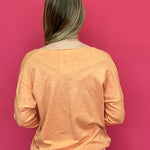 Soft Glow V-Neck Tunic Sweater in Coral - Shabby 2 Chic Boutiques