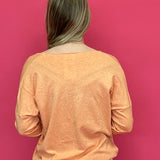 Soft Glow V-Neck Tunic Sweater in Coral - Shabby 2 Chic Boutiques