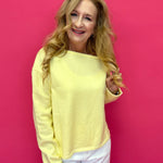 Soft Spotlight One-Shoulder Sweater Top in Yellow - Shabby 2 Chic Boutiques