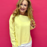 Soft Spotlight One-Shoulder Sweater Top in Yellow - Shabby 2 Chic Boutiques