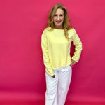 Soft Spotlight One-Shoulder Sweater Top in Yellow - Shabby 2 Chic Boutiques