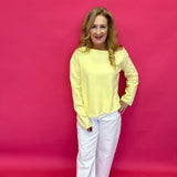 Soft Spotlight One-Shoulder Sweater Top in Yellow - Shabby 2 Chic Boutiques