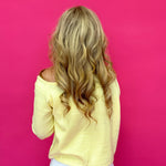 Soft Spotlight One-Shoulder Sweater Top in Yellow - Shabby 2 Chic Boutiques