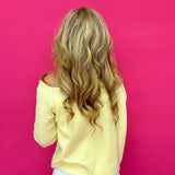 Soft Spotlight One-Shoulder Sweater Top in Yellow - Shabby 2 Chic Boutiques